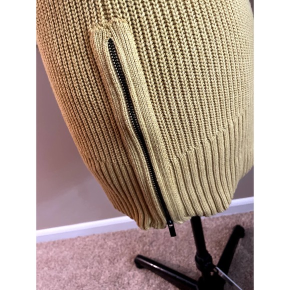 Banana Republic Mustard Yellow Gold Knit Turtleneck Sweater Tunic Size M - Picture 3 of 4